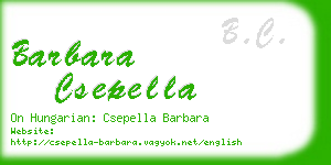 barbara csepella business card